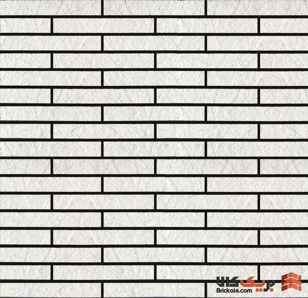 آجر نسوز آذرخش آنتیک سفید 40×6 | کد AB51405