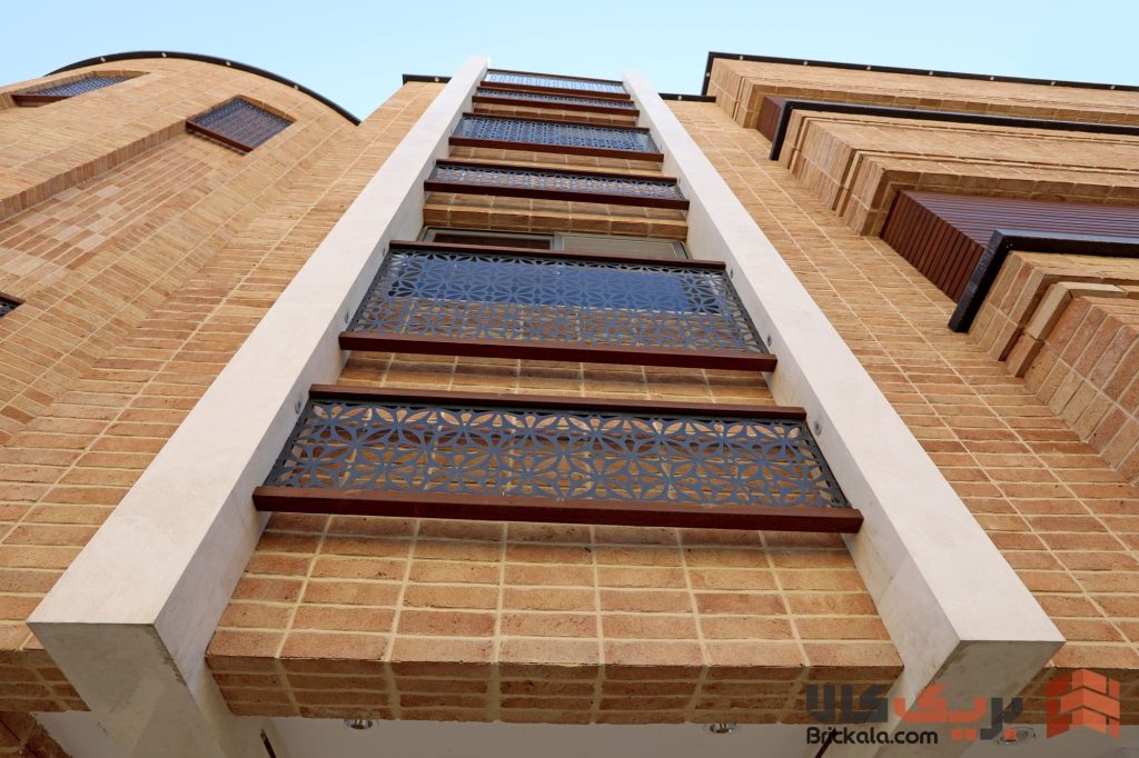 نقش رنگ در نمای ساختمان با آجر نسوز شاموتی