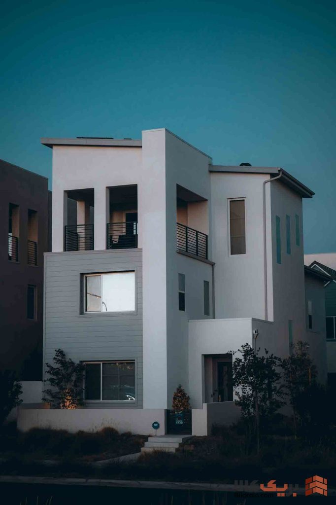 مدل مدرن نمای ویلایی با سنگ طوسی