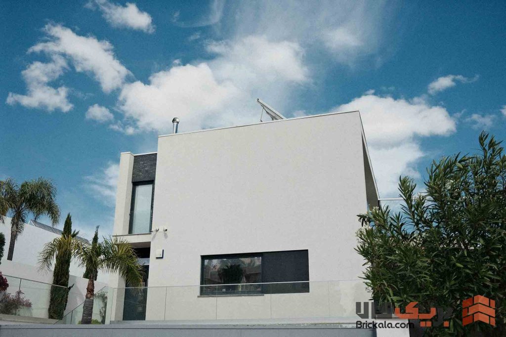 ترکیب رنگ‌های خنثی در نمای ویلایی