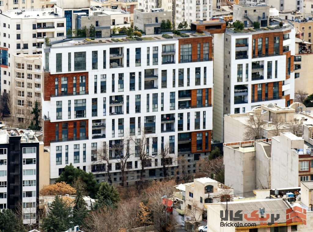 نمای ارزان ساختمان آپارتمانی سیمانی و مدرن