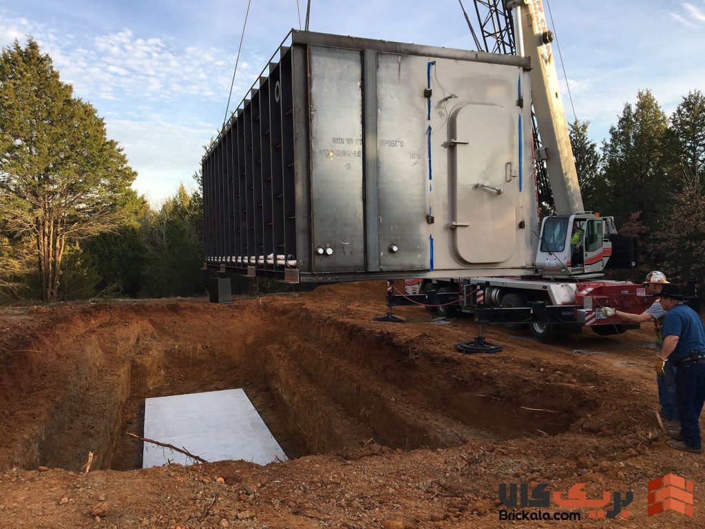 پناهگاه زیرزمینی؛ راهنمای جامع طراحی، ساخت و کاربردها - shelter set0820 install crane carries frame 43 سیستم تهویه و تامین هوا در پناهگاه زیرزمینی