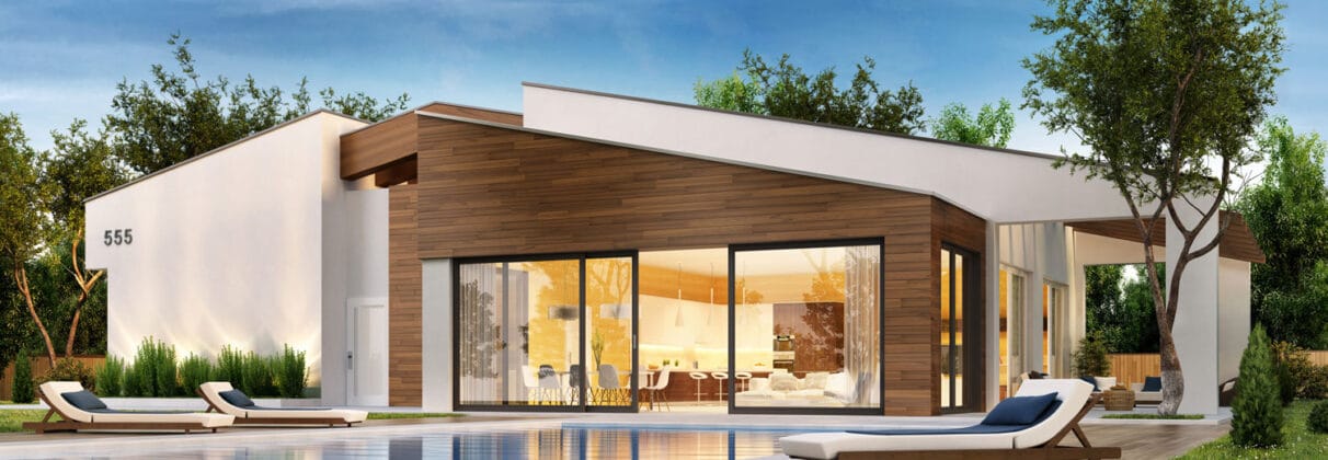 زیباترین نمای ساختمان یک طبقه با 10 ایده خلاقانه