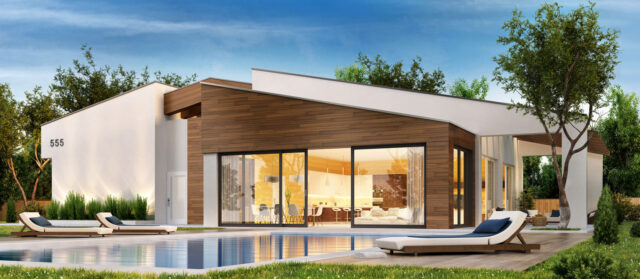 ۵۰ ایده شیک و مدرن برای نمای ساختمان یک طبقه - AdobeStock 121671385 زیباترین نمای ساختمان یک طبقه با 10 ایده خلاقانه