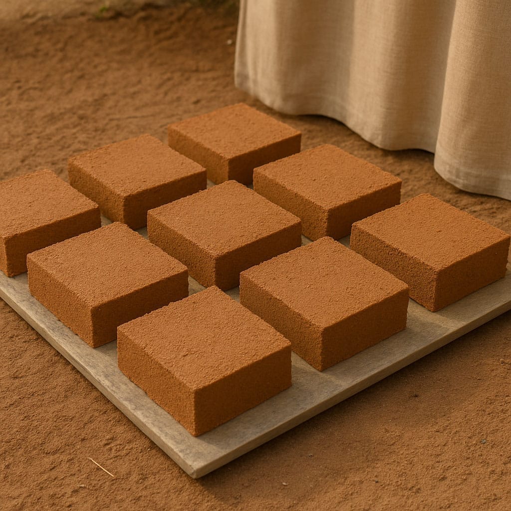 ساخت آجر در خانه - خشک کردن آجرها