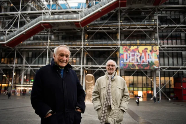 ریچارد راجرز: معمار انقلابی که با Hi-tech شهرها را به ماشینهای زنده تبدیل کرد - Richard Rogers and Renzo Piano scaled 1 ریچارد راجرز: معمار انقلابی که با Hi-tech شهرها را به ماشینهای زنده تبدیل کرد