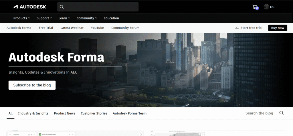 Autodesk Forma: بهینه‌سازی سایت و برنامه‌ریزی