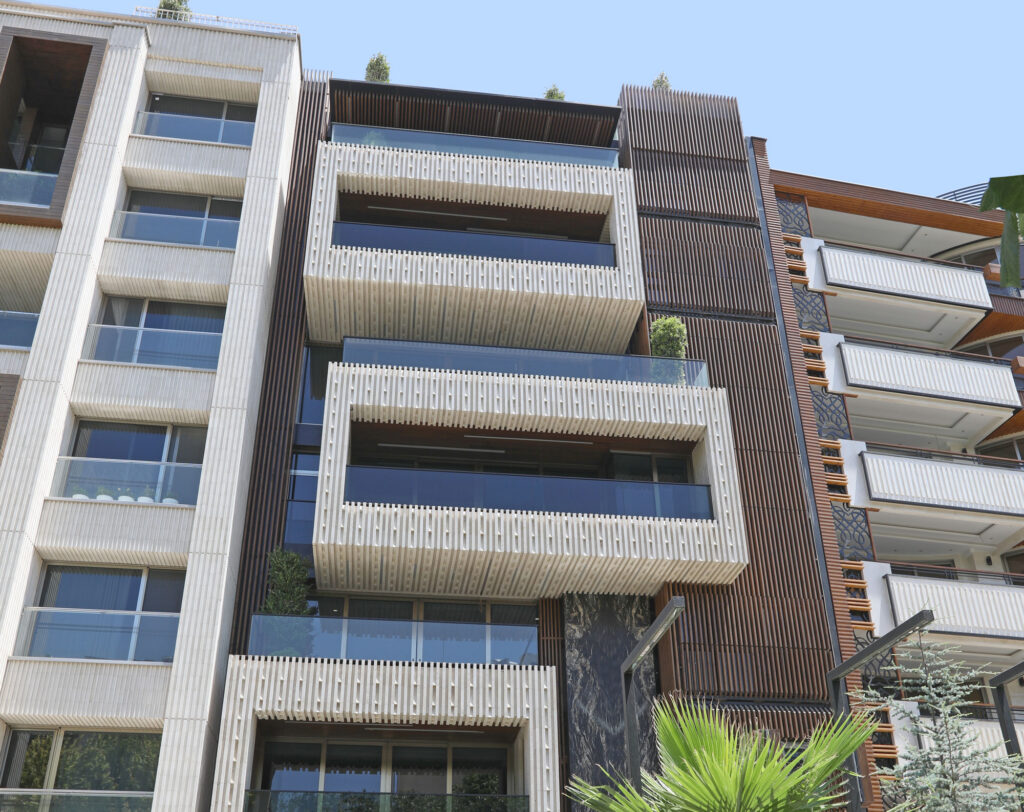 نمای ساختمان مدرن با آجر نسوز؛ ترکیب هنر، اصالت و تکنولوژی - 3A1A7814 دوام و مقاومت آجر نسوز در برابر شرایط جوی