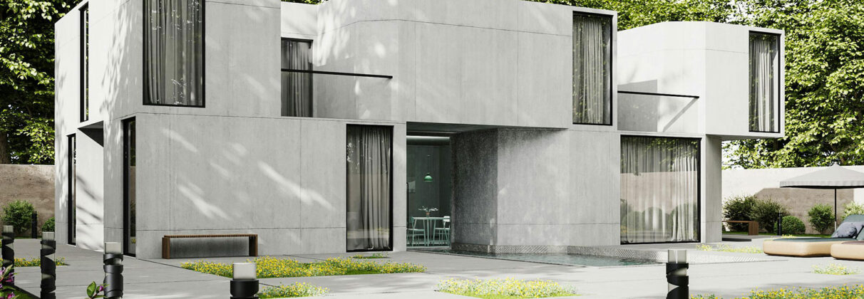 نمای بیرونی خانه مدرن؛ راهنمای کامل برای طراحی و اجرای یک نمای بی‌نقص
