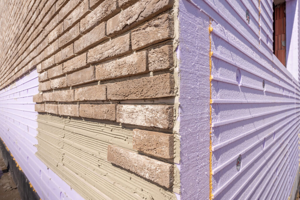 مراحل اجرای روش خشک نصب آجر