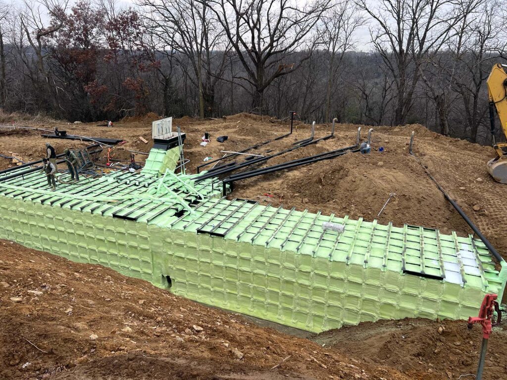 پناهگاه زیرزمینی؛ راهنمای جامع طراحی، ساخت و کاربردها - shelter set250310 241124 green insulation sprayed bunker 43 نکات مهم نگهداری از پناهگاه زیرزمینی